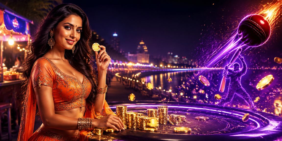 Ahmedabad riverfront cricket night view with betting markets